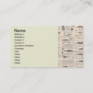 Carte De Visite Pêche vintage leures : pêcheur d'antiquité des ann