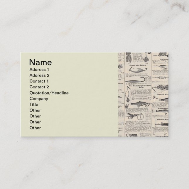 Carte De Visite Pêche vintage leures : pêcheur d'antiquité des ann (Devant)