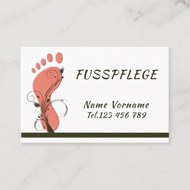 Carte De Visite Pédicure (Devant)