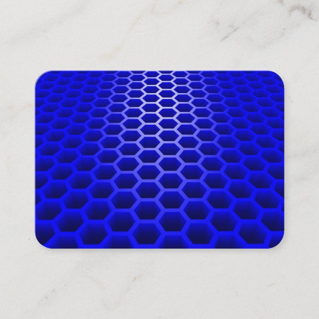 Carte De Visite Peigne de miel en perspective bleu (Devant)