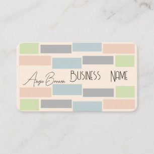 Carte De Visite peint peint de style moderne et pastel