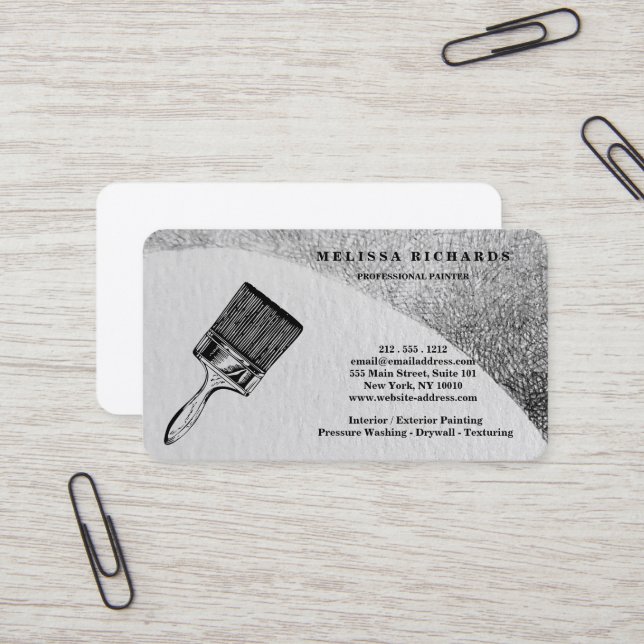 Carte De Visite Peintre (Devant/Arrière en situation)