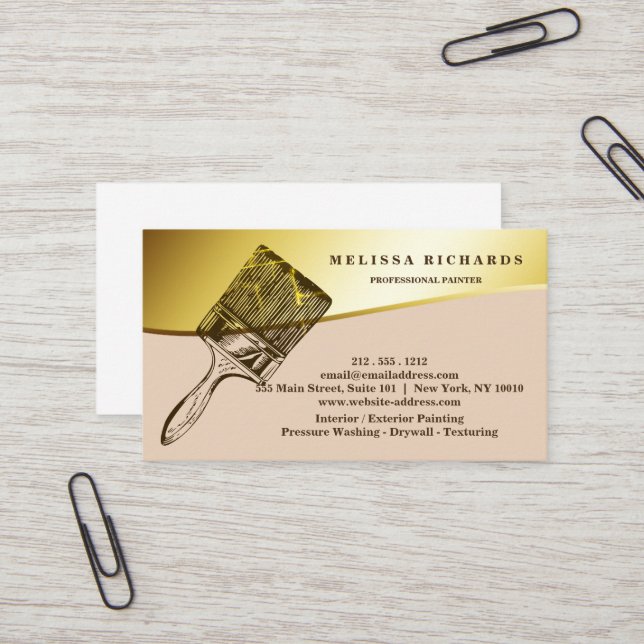 Carte De Visite Peintre (Devant/Arrière en situation)