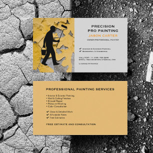 Carte De Visite Peintre à domicile Entrepreneur de peinture Servic