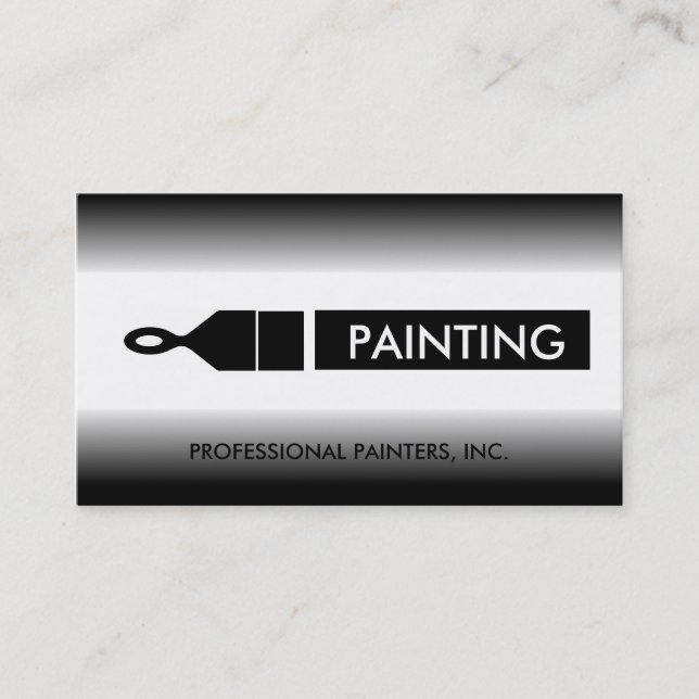 Carte De Visite Peintre Contractant Contractant Peinture Brosse (Devant)