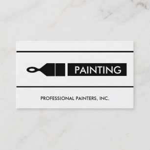 Carte De Visite Peintre Contractant Contractant Peinture Brosse