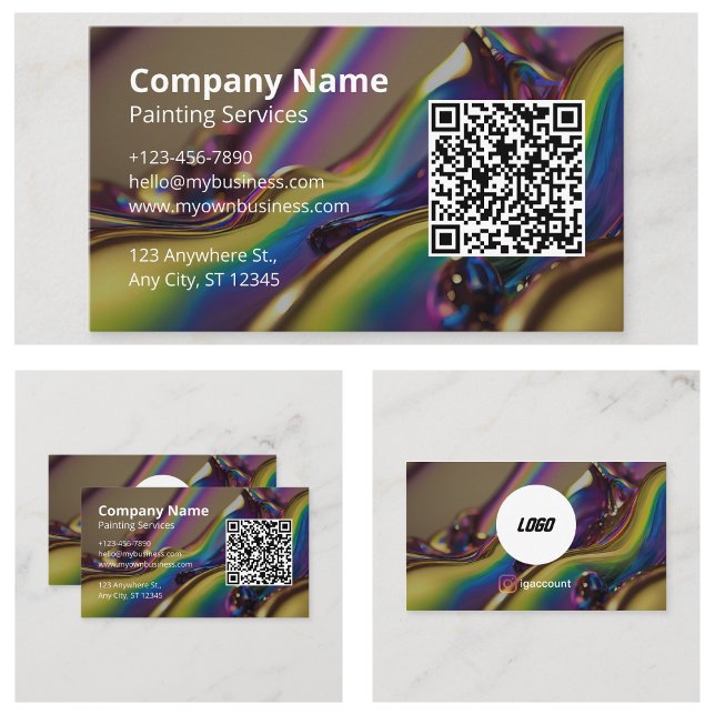 Carte De Visite Peintre créatif (Creative Painter Business Cards)