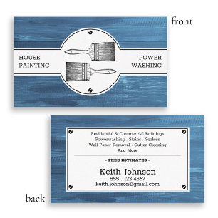 Carte De Visite Peintre de maison Décorateur Entrepreneur profess