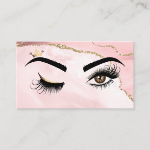 Carte De Visite Peintre de maquillage Wink Eye Beauty Blush Pink A