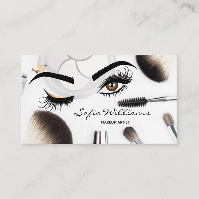 Carte De Visite Peintre de maquillage Wink Eye Beauty Salon (Devant)