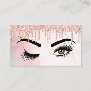 Carte De Visite Peintre de maquillage Wink Eye Beauty Salon Lash E