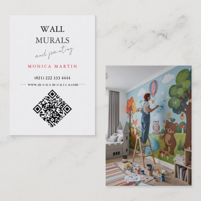 Carte De Visite Peintre de murales  (Devant / Derrière)