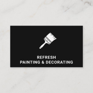 Carte De Visite Peintre Et Décorateur Peinture Brosse Noir Modern