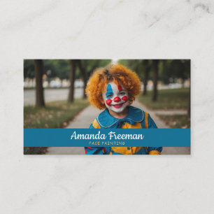 Carte De Visite Peintre Joueur bleu et jaune pour enfant