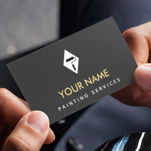 Carte De Visite Peintre Peintre Élégant classique pinceau minimali
