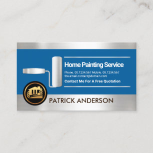 Carte De Visite Peintre Pinceau de peinture à rouleaux