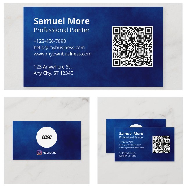 Carte De Visite Peintre Professionnel (Professional Painter Business Cards)