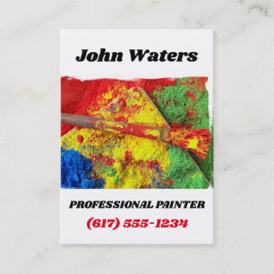 Carte De Visite Peintre professionnel   Barrière de peinture et d