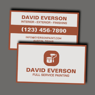 Carte De Visite Peintre Professionnel de Service Complet