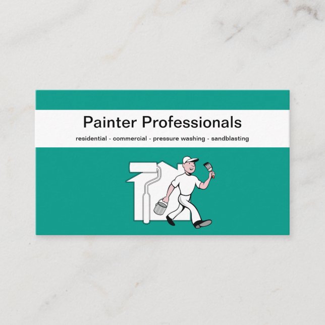 Carte De Visite Peintre Professionnel Et Sablage (Devant)