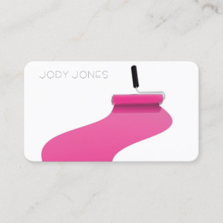 Carte De Visite Peintre Rose Service de Peinture Professionnelle