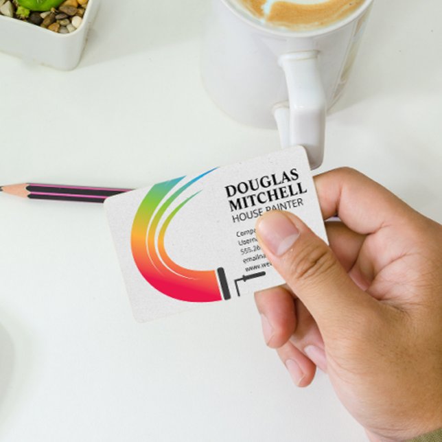 Carte De Visite Peintre | Rouleau de peinture (Créateur téléchargé)