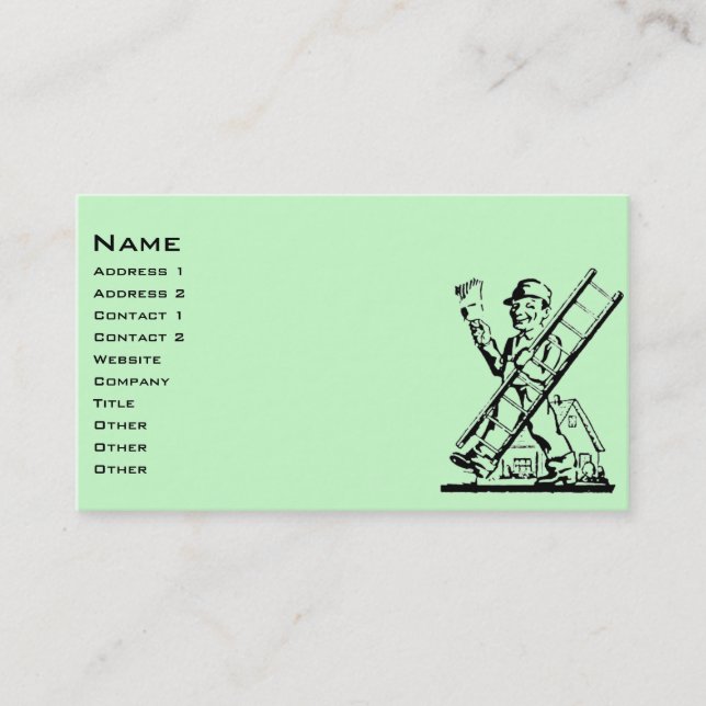 Carte De Visite Peintre Vintage (Devant)