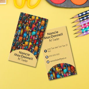 Carte De Visite Peintres d'art coloré Accessoires Motif