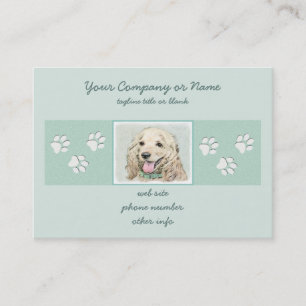 Carte De Visite Peinture à la boule de Cocker Spaniel - Art origi