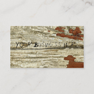 Carte De Visite Peinture à peeling Shabby en bois de grange récupé