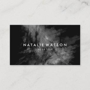 Carte De Visite Peinture Abstraite à l'huile noir Monochrome