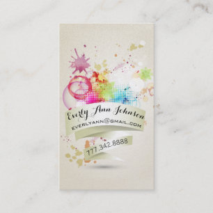 Carte De Visite Peinture Abstraite et conception géométrique