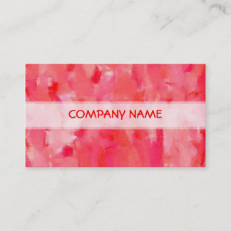 Carte De Visite Peinture Abstraite Rose Chaud 2