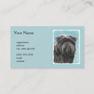 Carte De Visite Peinture Affenpinscher - Joli art original chien