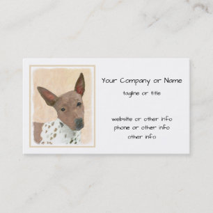 Carte De Visite Peinture américaine sans poil Terrier - Chien Art