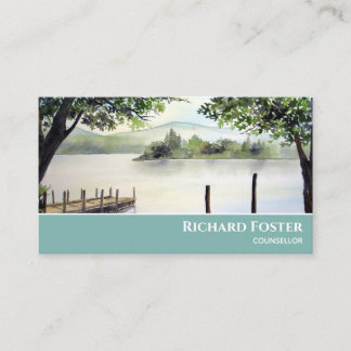 Carte De Visite Peinture aquarelle du district de Dergone Water La