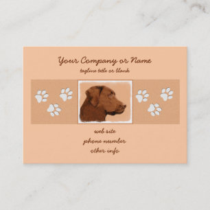 Carte De Visite Peinture au chocolat de Labrador Retriever - Dog A