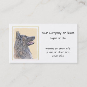 Carte De Visite Peinture belge Tervuren - Cute Original Chien Art