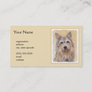 Carte De Visite Peinture Berger Picard - Joli art original chien