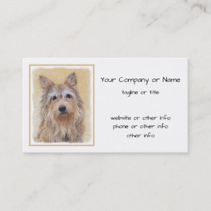 Carte De Visite Peinture Berger Picard - Joli art original chien