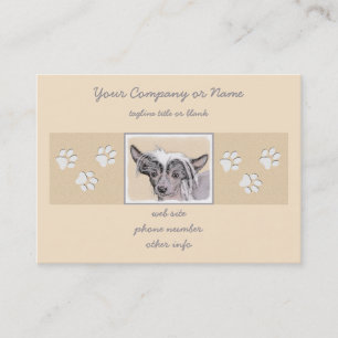 Carte De Visite Peinture Chinoise sans cheveux peint art original 