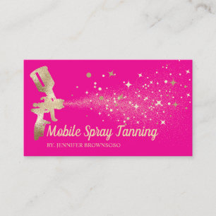 Carte De Visite Peinture corporelle mobile Tan Spray rose