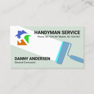Carte De Visite Peinture créative Pinceau Accueil Rénovation