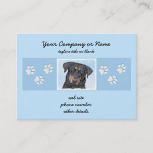 Carte De Visite Peinture de Beauceron - Cute Original Chien Art