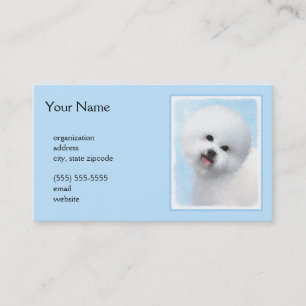 Carte De Visite Peinture de Bichon Frise - Cute Original Dog Art