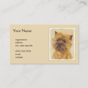 Carte De Visite Peinture de Cairn Terrier - Cute Original Dog Art