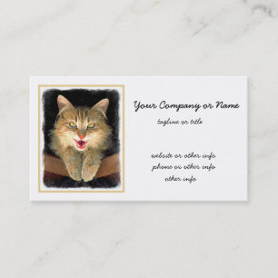 Carte De Visite Peinture de chat Mad - Cute Original Cat Art
