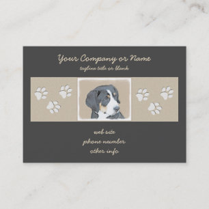 Carte De Visite Peinture de Chien de Montagne bernois - Art origin