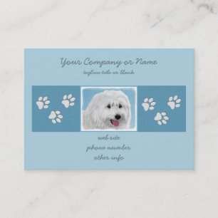 Carte De Visite Peinture de chien des lowland polonais - Art du ch