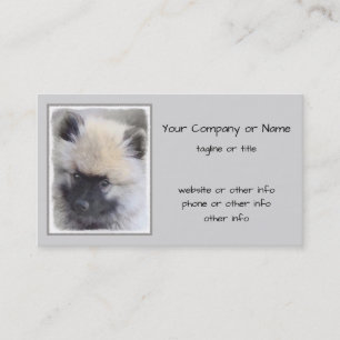 Carte De Visite Peinture de chiot de Keeshond - jolie art de chien